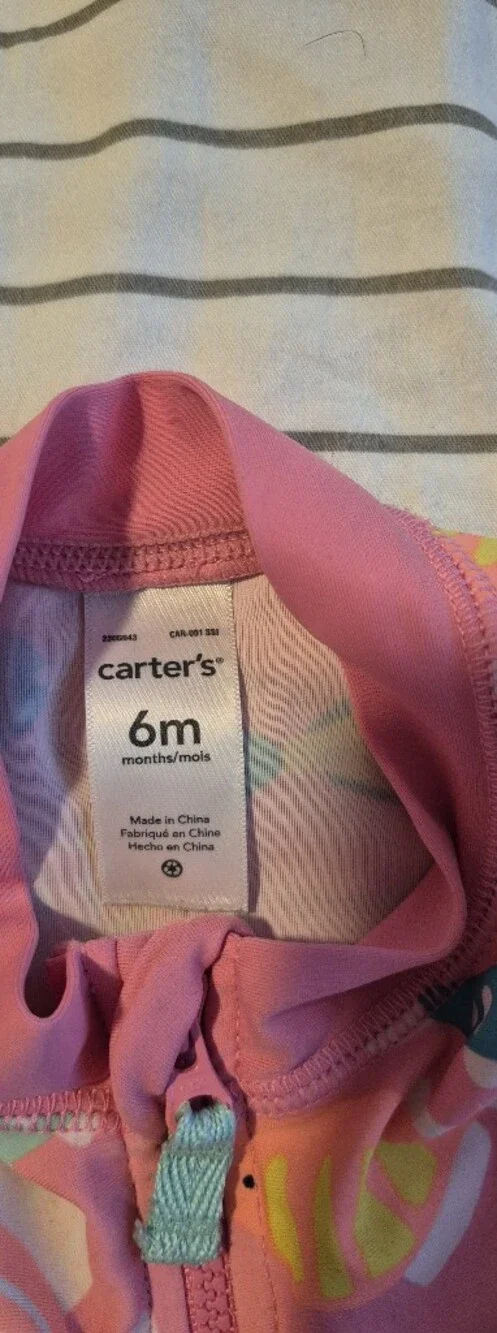 6 Month Carter's Pink One-Piece Swim Suit